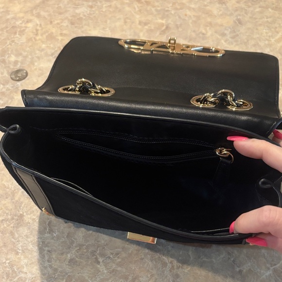 Michael Kors Black Shoulder Bag with Gold Accents - Picture 4 of 4